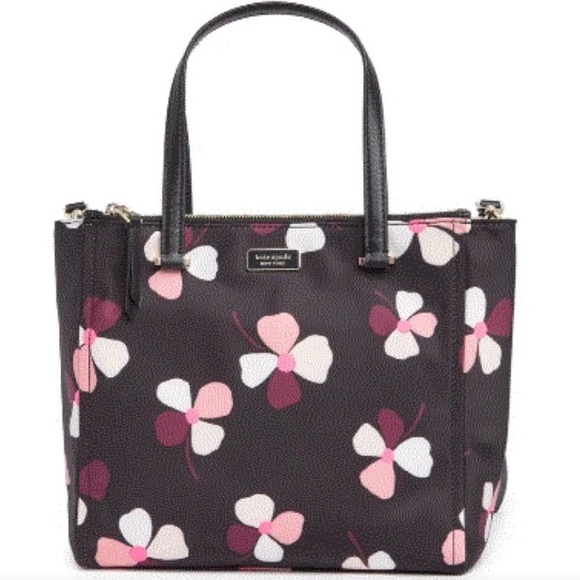 RARE like new Kate Spade Medium Satchel Handbag Dawn Dusk Buds Floral Print - Picture 4 of 16
